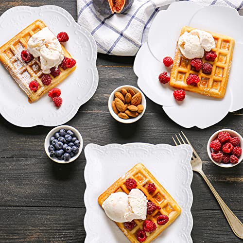 6 Pack 3 Tiered Serving Tray White Plastic Dessert Tower