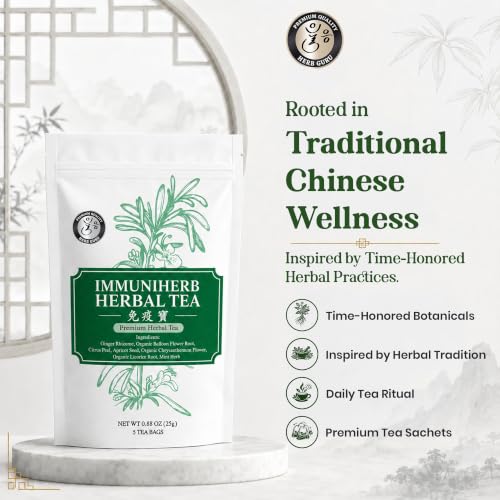 Immune Defense & Respiratory Comfort Traditional Chinese Herbal Tea for Modern Wellness (5 Count)