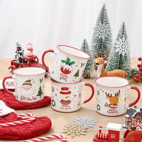 Christmas Mugs Set of 4 (4 Count)