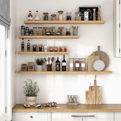 10x10 Inches Floating Shelves Wall Mounted Set of 2 (2 Count)