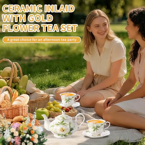 Country Roses Porcelain Tea Set