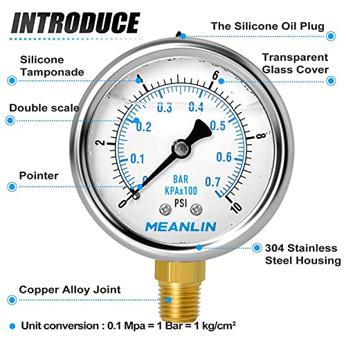 0~10Psi Stainless Steel 1