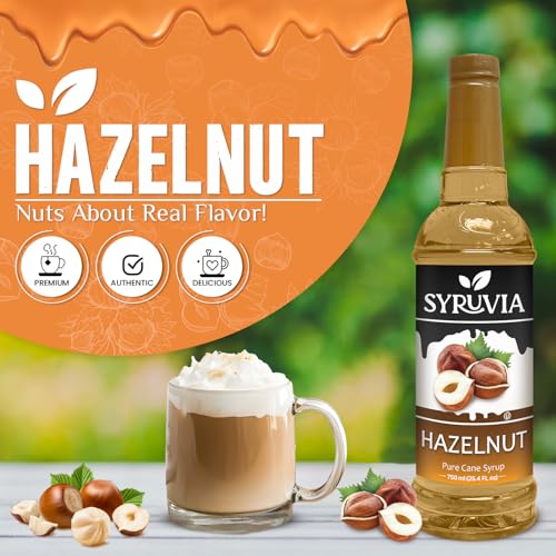 Coffee Syrup Hazelnut Flavored Syrup for Drinks (25.4 Fl Oz)