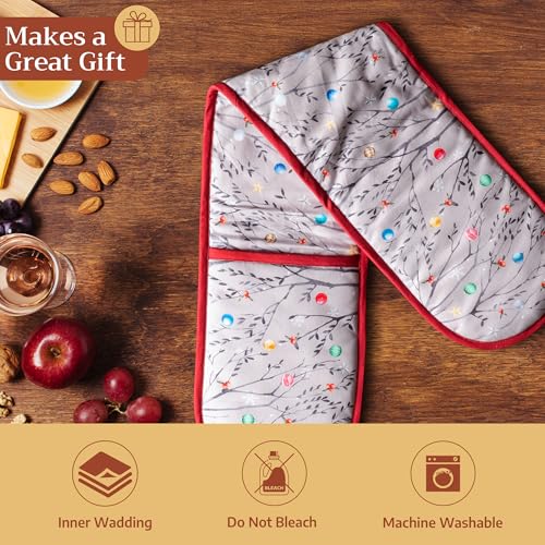 Double Oven Mitts 100% Cotton Double Oven Glove