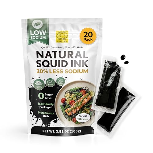 Low Sodium Squid Ink for Cooking (3.53 Fl Oz)