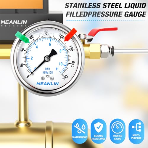 0~160Psi Liquid Filled Pressure Gauge 1
