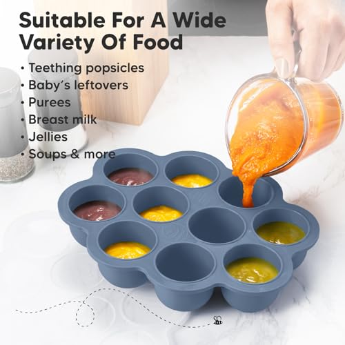 Silicone Food Freezer Trays with Lid