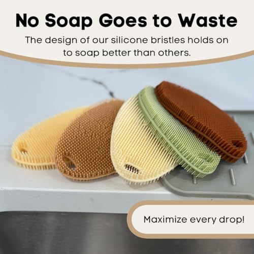 Silicone Dish Scrubber Set of 5 (5 Count)