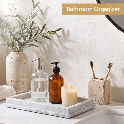 Italian Real Natural Marble Bathroom Vanity Tray 12 inch