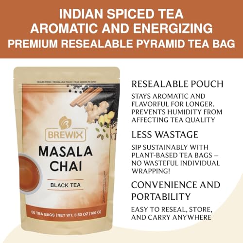 Masala Chai Tea Bags (50 Count)