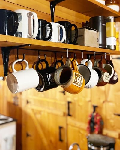 Mug Hanger Under Cabinet 3 Pcs Mug Rack Wall Mounted Coffee Cup Rack (16.99 Count)