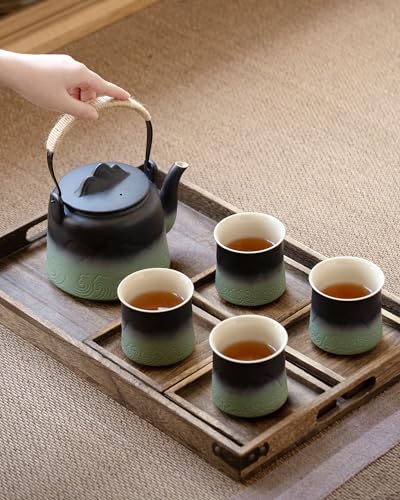 Japanese Teapot Set with 4 Cups