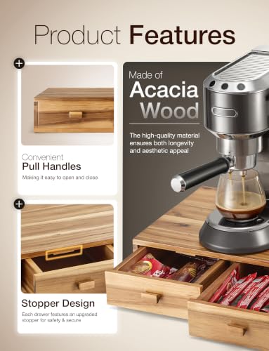 Wood Coffee Pod Storage Box