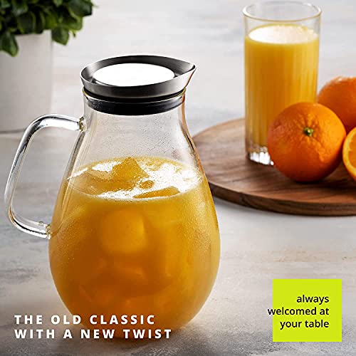 84 OZ Glass Pitcher With Stainless Steel Lid