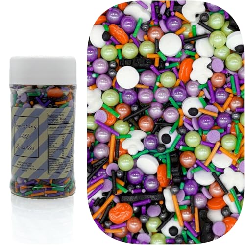 Pumpkins & Ghosts & Eyes Sprinkles Halloween Edible Eyes Cake Decoration Cupcake Toppers Cookie Decorating Perfect for Cakes (3 Ounce)