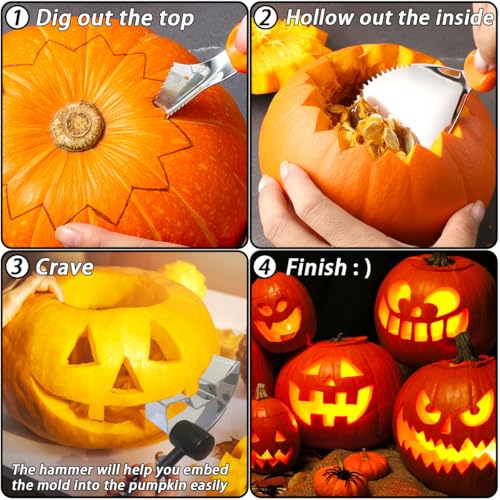 Pumpkin Carving Kit 22Pcs Tools (22 Count)