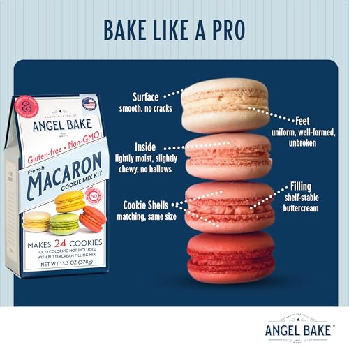 French Macaron Baking Mix Kit with Swiss Buttercream Filling (13.3 Ounce)