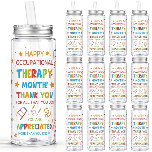 24 Pcs 14.2oz OT Month Tumbler Plastic with Lid and Straw (24 Count)