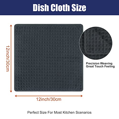 Microfiber Waffle Weave Kitchen Dish Cloths (6 Count)