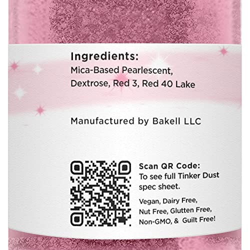 Deep Pink Edible Glitter