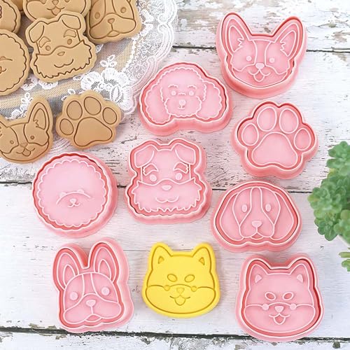 8 Dog Cookie Cutters Set