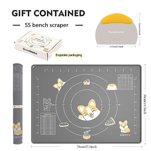 Silicone Baking Mat Sheet and Pastry Dough Cutter