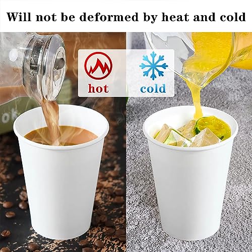 Disposable White Paper Coffee Cups (210 Count)