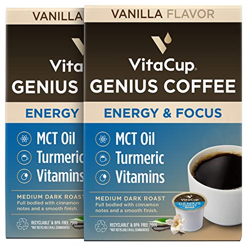 Genius Vanilla Keto Coffee Pods with MCT Oil (32 Count)