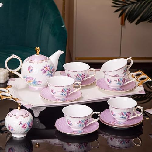 Floral Bone China Tea Set