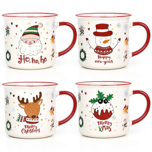 Christmas Mugs Set of 4 (4 Count)