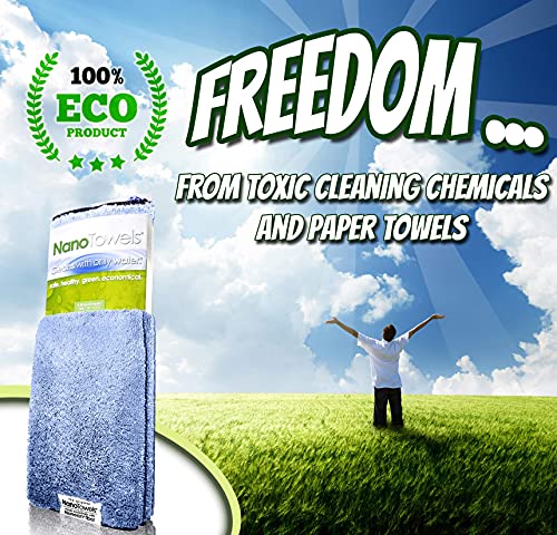The Amazing Eco Cloth Wipes that Cleans and Makes Shiny Virtually Any Surface with Only Water. No More Paper Towels Or Toxic Chemicals. 4 (4 Count)