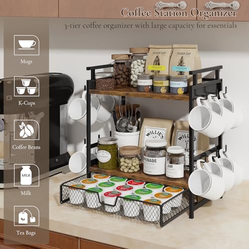 Coffee Bar Organizer for Countertop
