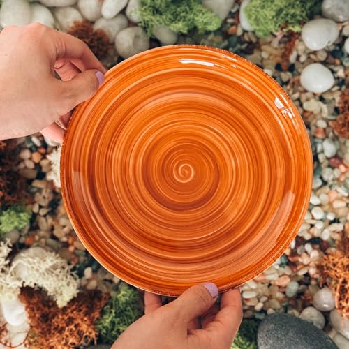 Ceramic Helix Swirl Salad Plates Set of 6 (6 Count)