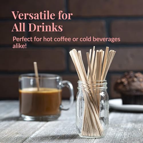 1000 Wooden Coffee Stirrer by Prestee (1000 Count)