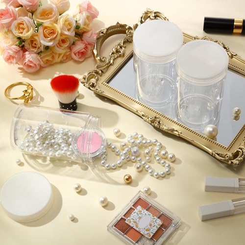 4 Pcs Plastic Jars Wide Mouth with Lids (4 Count)