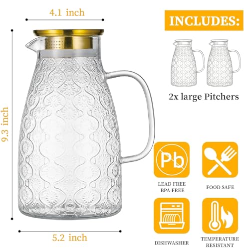 Glass Pitcher with Lid (68 Count)