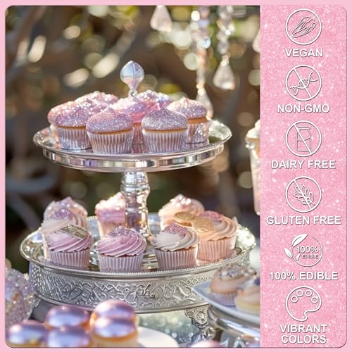 Bright Pink Edible Glitter