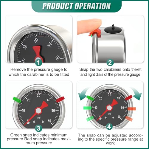 0 60PSI Stainless Steel Glycerin Filled Pressure Gauge 1.5" Black Dial Size