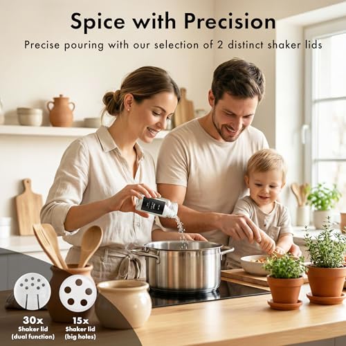 Glass Spice Jars with Label (36 Count)