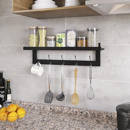 Coat Hooks with Shelf Wall