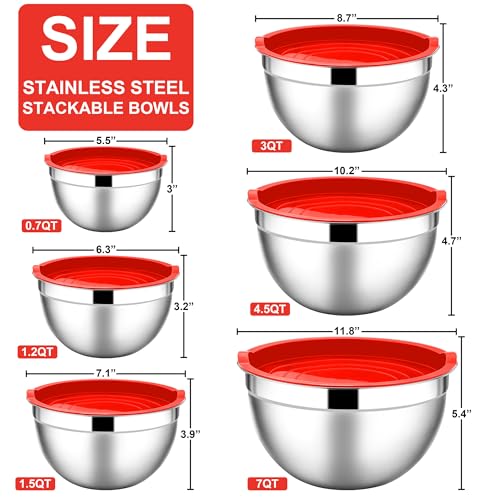 Mixing Bowls with Lids (6 Count)