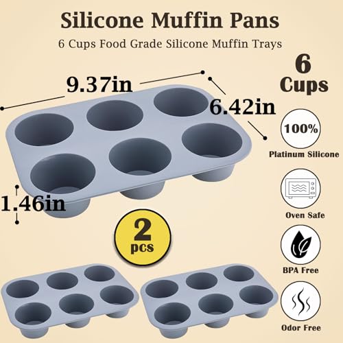 6 Cups Silicone Mini Muffin Pan Set