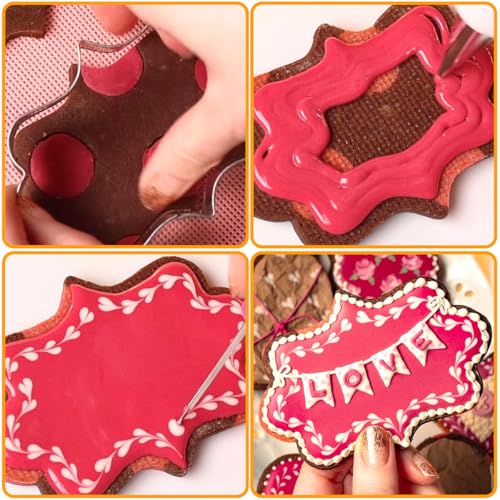 Frame Cookie Cutters Large Size 8Pcs for Baking Daily Holiday