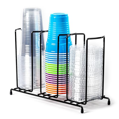 Wire Frame Cup and Lid Organizer 3 Compartment