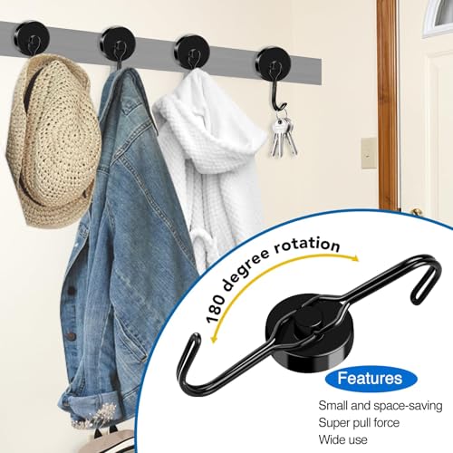 Magnetic Hooks Magnet Hook for Cruise Cabins Fridge 120LBS 8 Pack (50 Count)