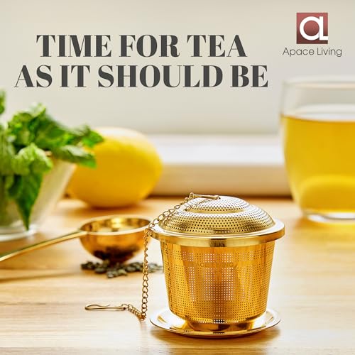 Tea Infuser Set of 2 with Tea Scoop & Drip Trays