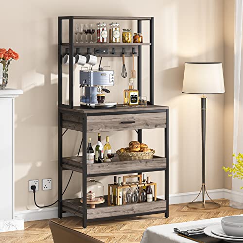 Kitchen Baker’s Rack with Power Outlets