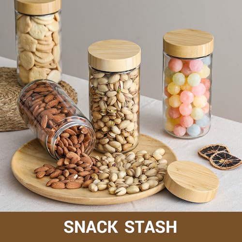 4 pack 24oz Glass jars with Airtight Lids