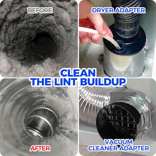 35FT Dryer Vent Cleaner Kit 58Pcs