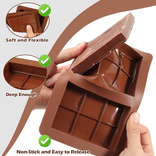 Deep Mini Sized Chocolate Bar Mold with 1 Scraper
